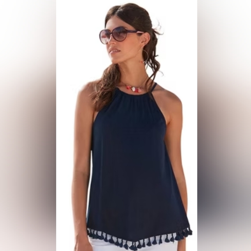 NWT Lascana Navy Sleeveless Women's Tank Top